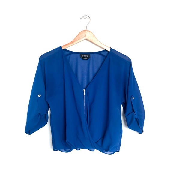 bebe Tops - Bebe Zipper Blouse
